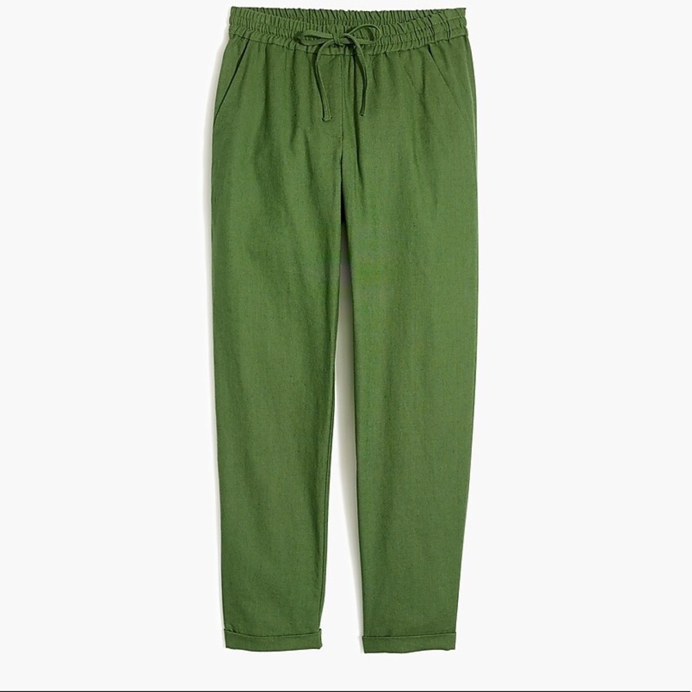 J-Crew Size 8 Linen Cotton Drawstring Pants